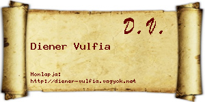 Diener Vulfia névjegykártya